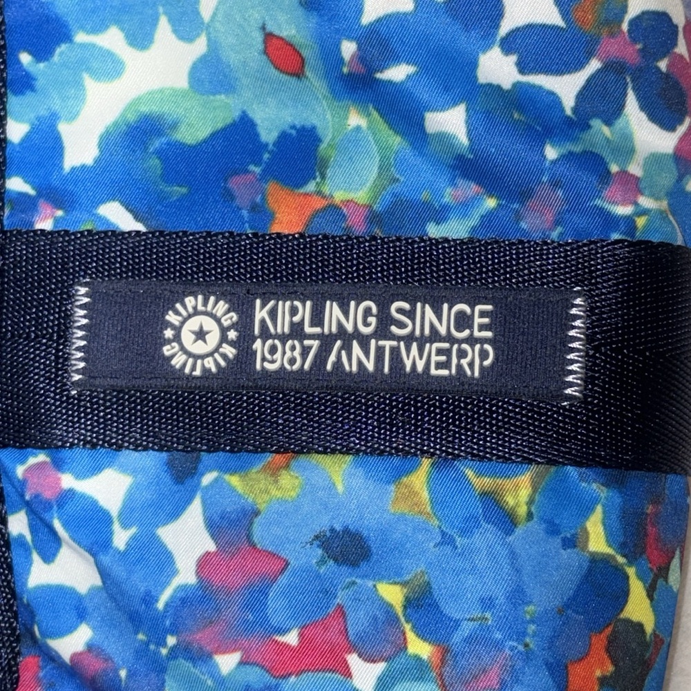 Kipling Colorful Large Tote Bag w/White Gorilla Charm Excellent Condition! - Picture 4 of 16